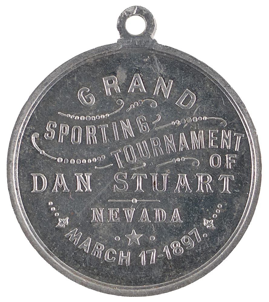 March 17, 1897 James J. Corbett vs. Bob Fitzsimmons Championship Battle of the World Carson City Souvenir Medallion