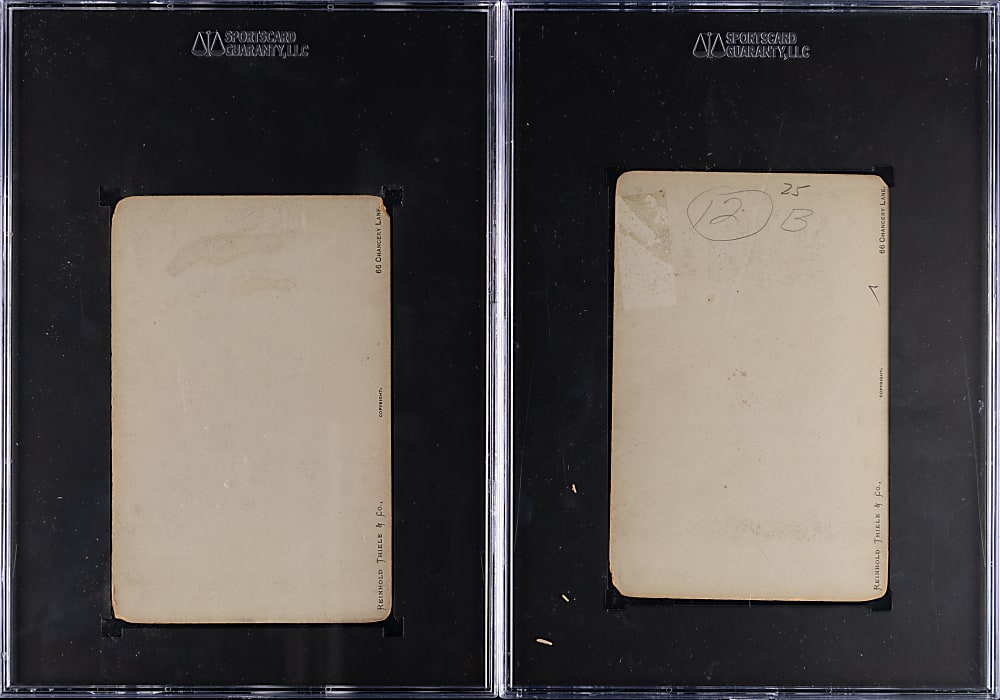 Circa 1900s Reinhold Thiele & Co. Cabinets Tommy Burns SGC Graded Pair