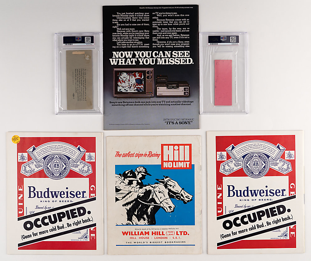 1963-1976 Muhammad Ali Boxing Program/Ticket Collection (6) with (2) PSA Graded Full Tickets Including Second Liston Fight