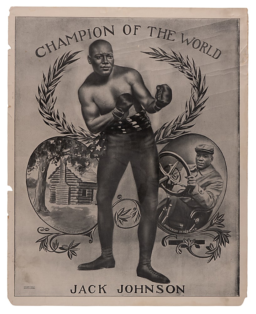 1909 Jack Johnson "Champion of the World" Poster