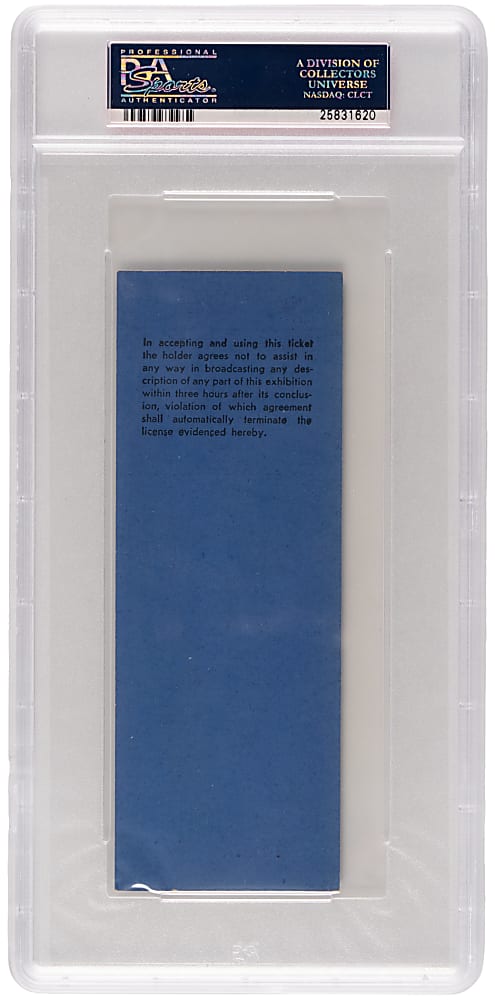 May 15, 1953 Chicago Stadium Jersey Joe Walcott vs. Rocky Marciano Full Ticket PSA EX-MT 6