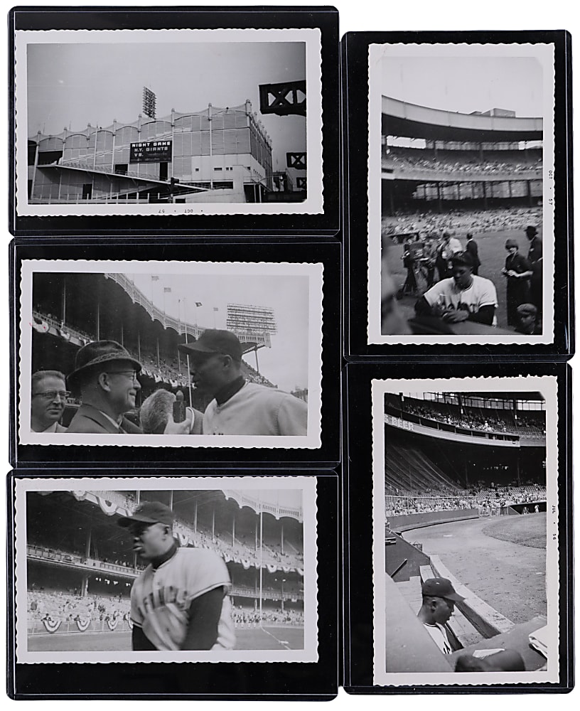 1956-1962 Willie Mays Type I Photographs (6) with PSA Authentic 1959 All-Star Game