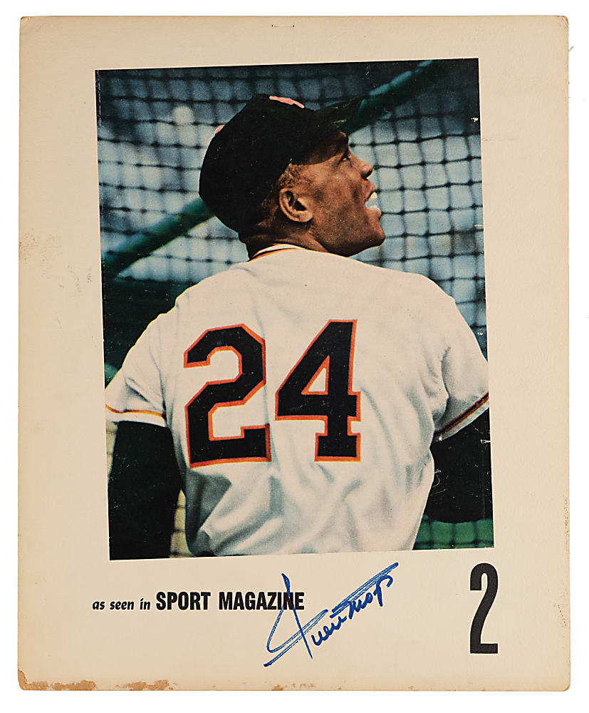 Willie Mays Signed Vintage "As Seen in SPORT Magazine" Broadside