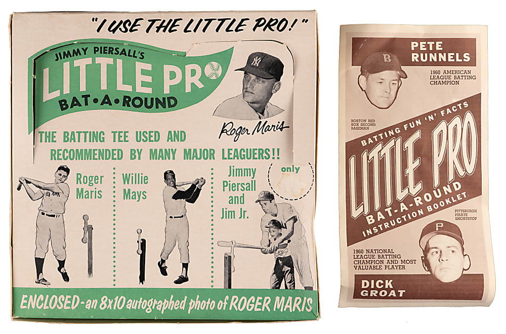 Circa 1960s Jimmy Piersall's "Little Pro Bat-A-Round" with Roger Maris & Willie Mays