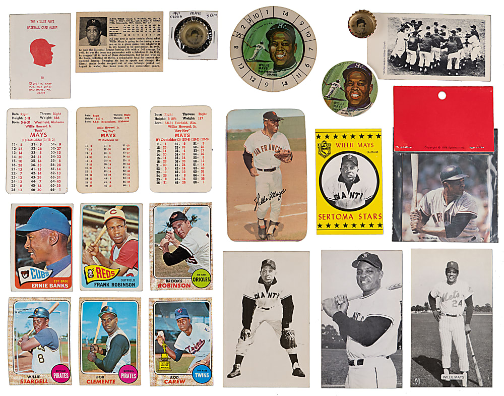 1950s-1990s Baseball Shoebox Collection (350+) with (30) Willie Mays
