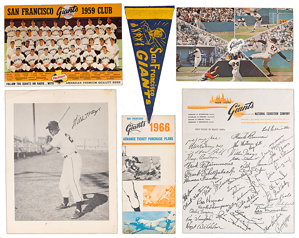 1952-1979 Willie Mays/San Francisco Giants Ephemera Collection