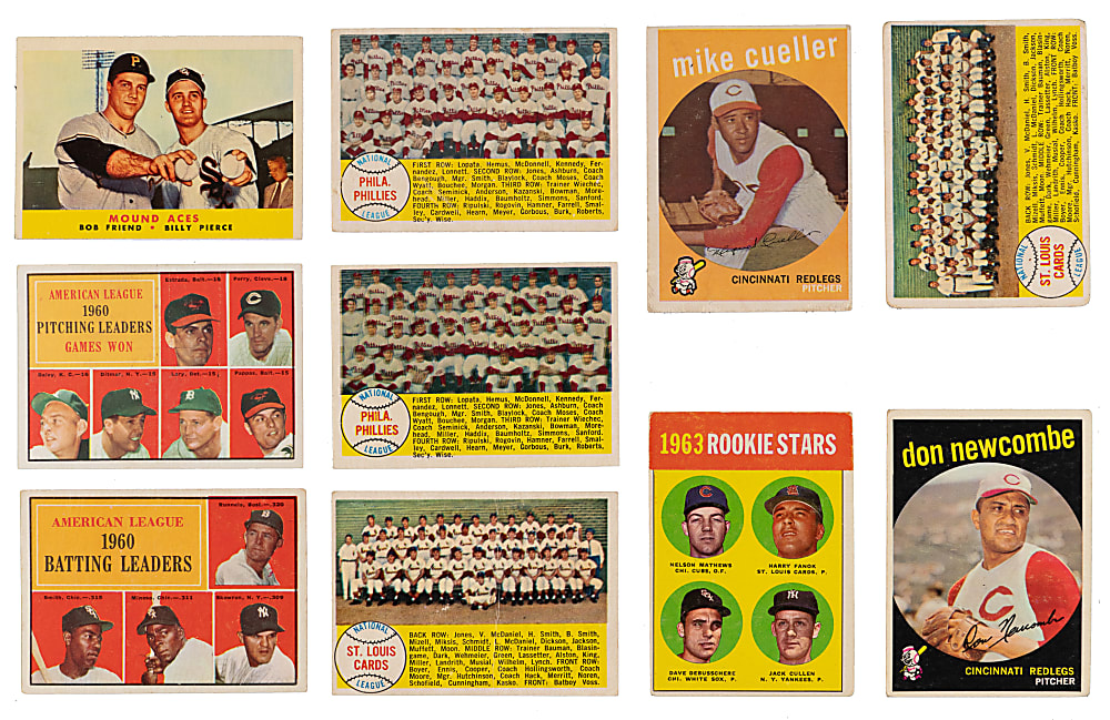 1958-1969 Topps Collection (17) with 1958 Sandy Koufax & Willie Mays (Both PSA VG 3)