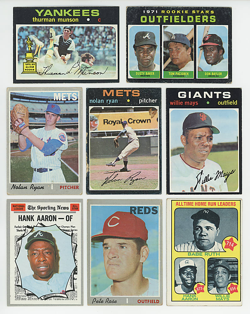 1970-1979 Topps Hall of Fame & Star Collection (96) with 1970 & 1971 Topps Nolan Ryan