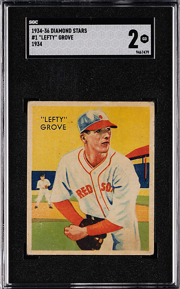 1934-1936 R327 Diamond Stars #1 Lefty Grove SGC GOOD 2