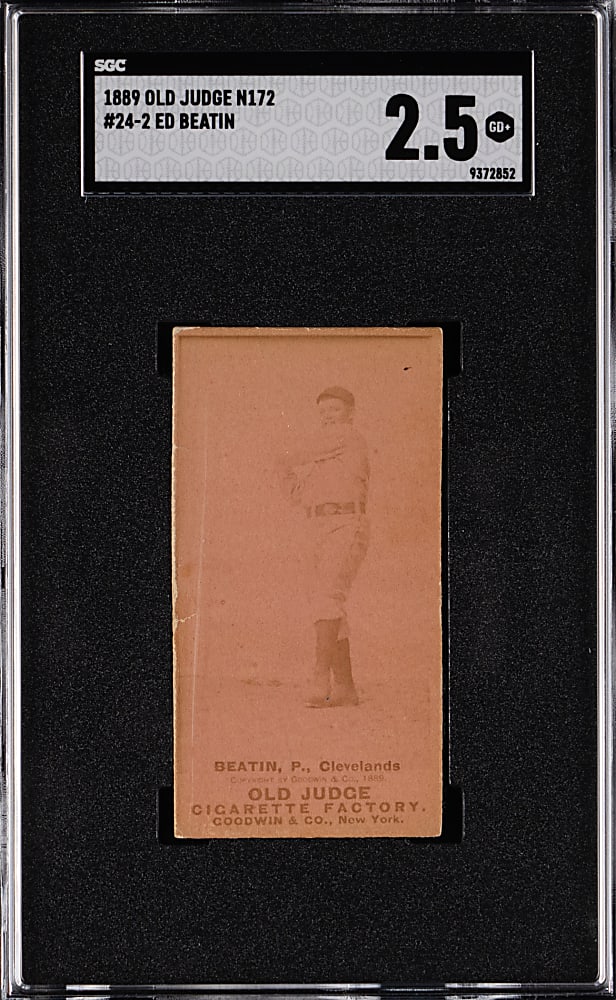 1889 N172 Old Judge #24-2 Ed Beatin SGC GOOD+ 2.5