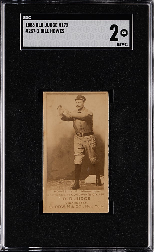 1888 N172 Old Judge #237-2 Bill Howes SGC GOOD 2