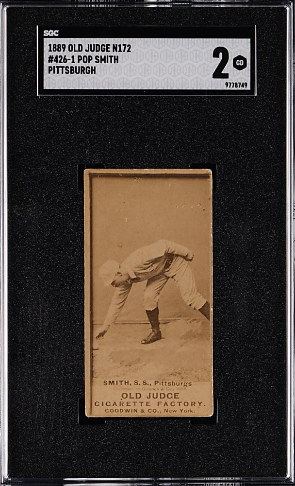 1889 N172 Old Judge #426-1 Pop Smith SGC GOOD 2