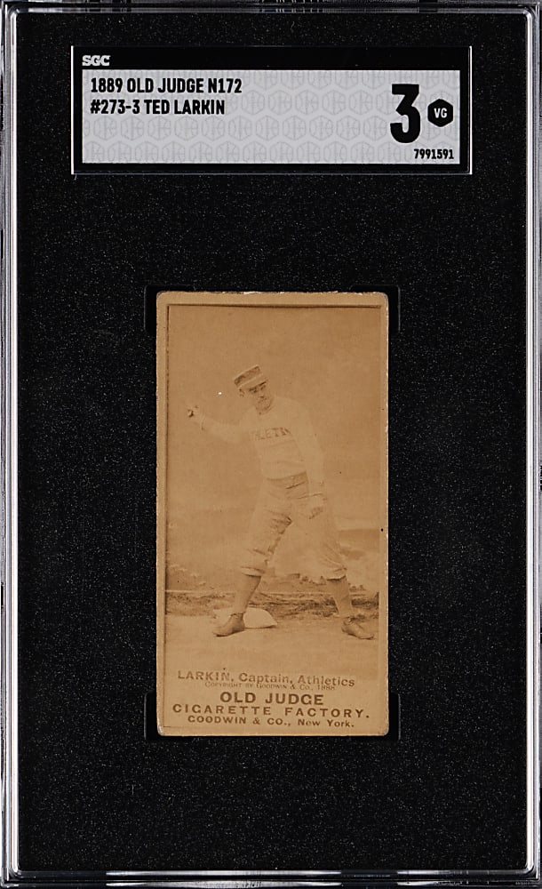1889 N172 Old Judge #273-3 Ted Larkin SGC VG 3