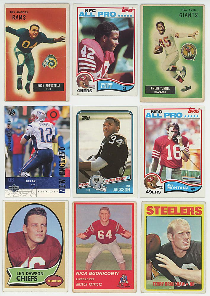 1955-2002 Football Hall of Fame & Star Collection (107) with Several Rookies