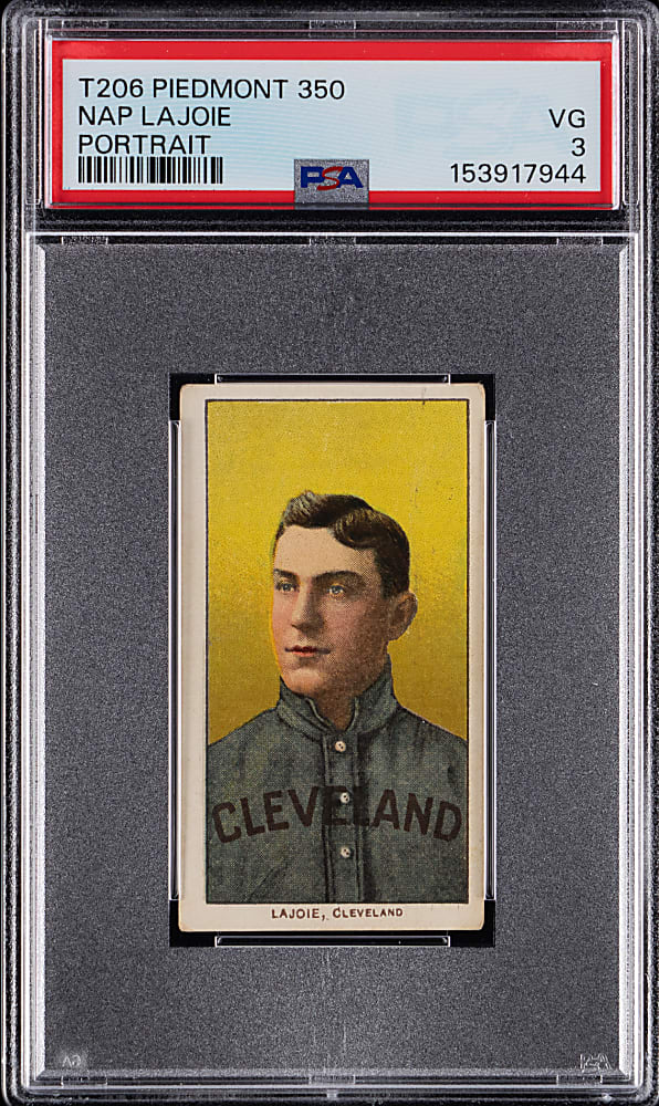 1909-1911 T206 White Border Nap Lajoie Portrait PSA VG 3