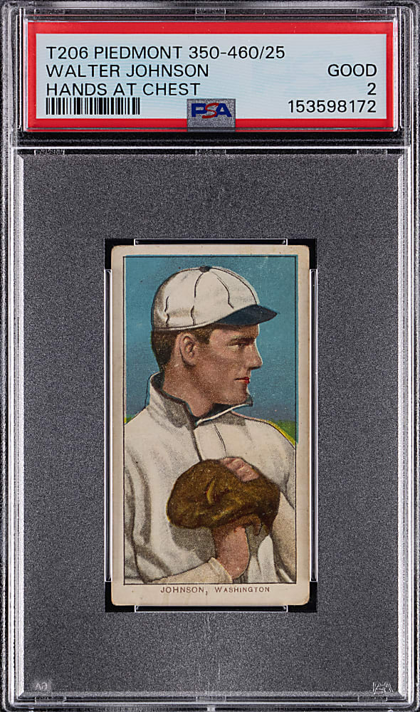 1909-1911 T206 White Border Walter Johnson Hands at Chest PSA GOOD 2