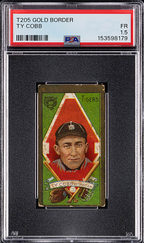 1911 T205 Gold Border Ty Cobb PSA FAIR 1.5 - Polar Bear Back