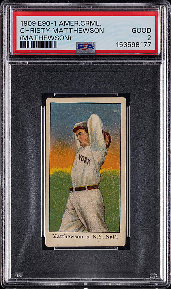 1909-1911 E90-1 American Caramel Christy Mathewson PSA GOOD 2