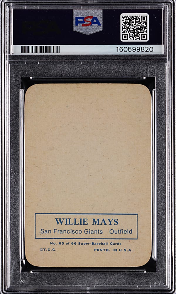 1969 Topps Super #65 Willie Mays PSA NM-MT 8
