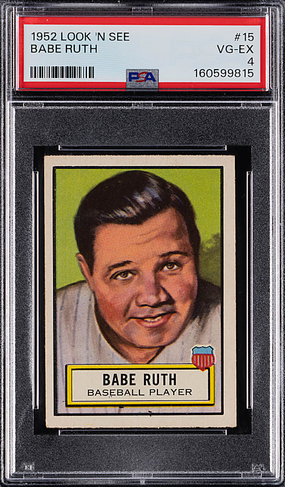 1952 Topps Look 'N' See #15 Babe Ruth PSA VG-EX 4
