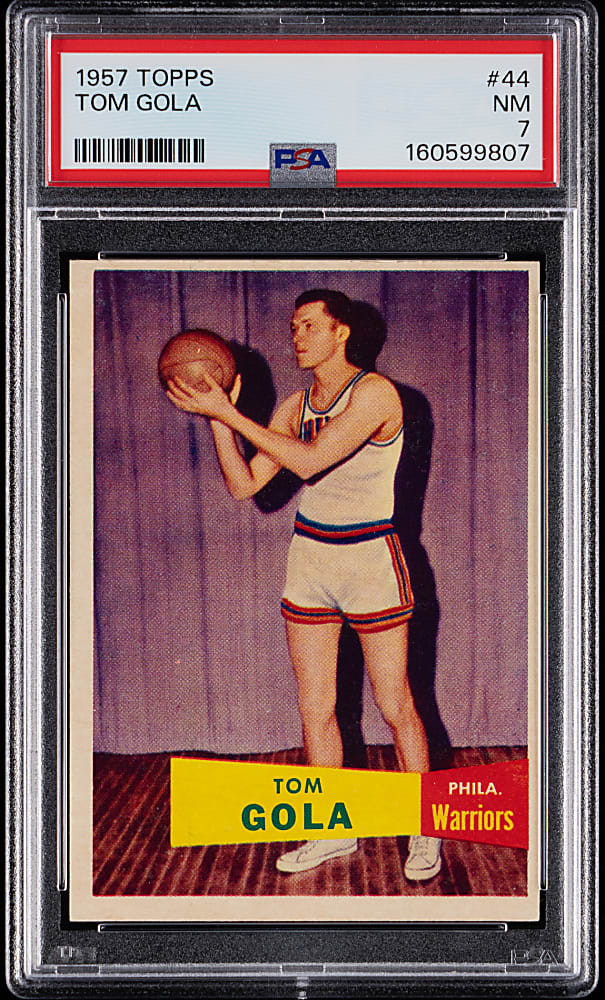 1957-1958 Topps Basketball #44 Tom Gola Rookie PSA NM 7
