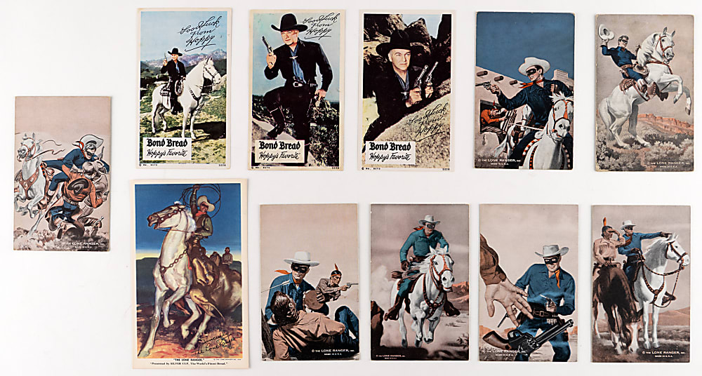 1938-1952 The Lone Ranger & Hopalong Cassidy Collection (365) with Bread Labels, Premiums & Complete/Near Sets