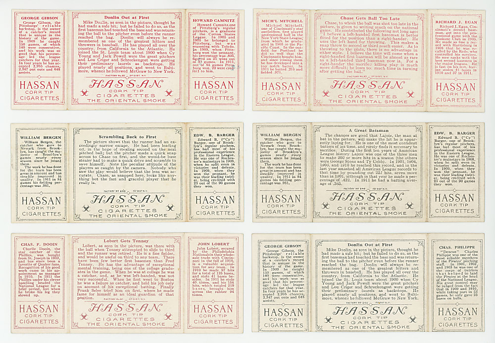1912 T202 Hassan Triple Folders Starter Set (31) with (4) Hall of Famers