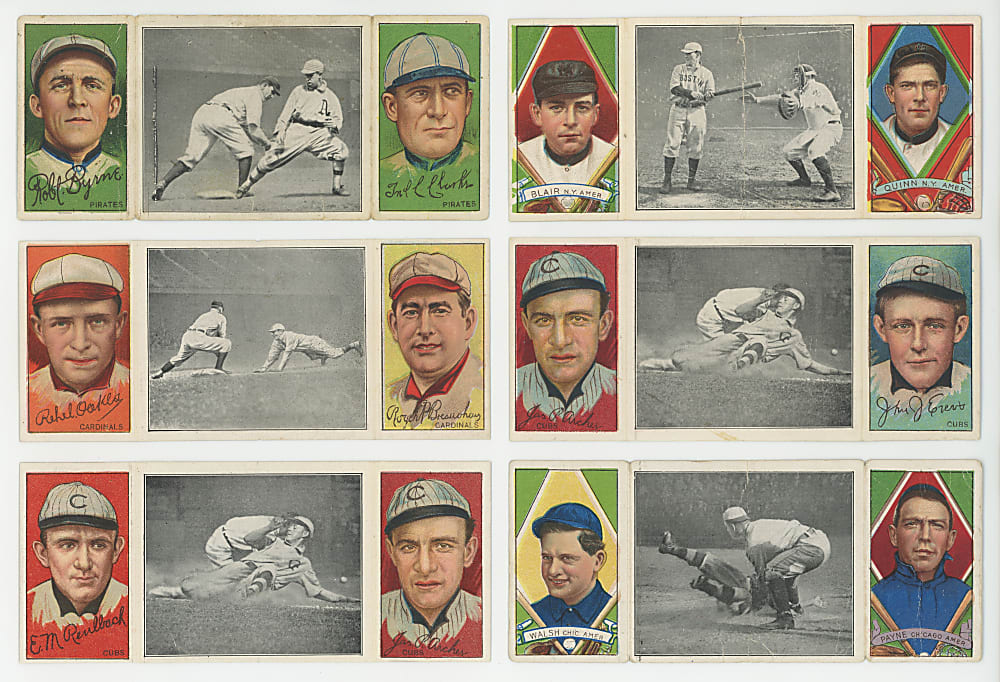 1912 T202 Hassan Triple Folders Starter Set (31) with (4) Hall of Famers