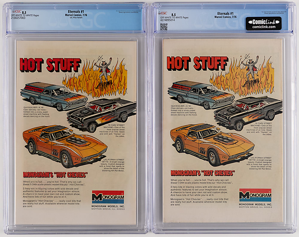 1976-1977 Marvel The Eternals Comics (4) - All CGC Graded with #1 30¢ Variant 9.4