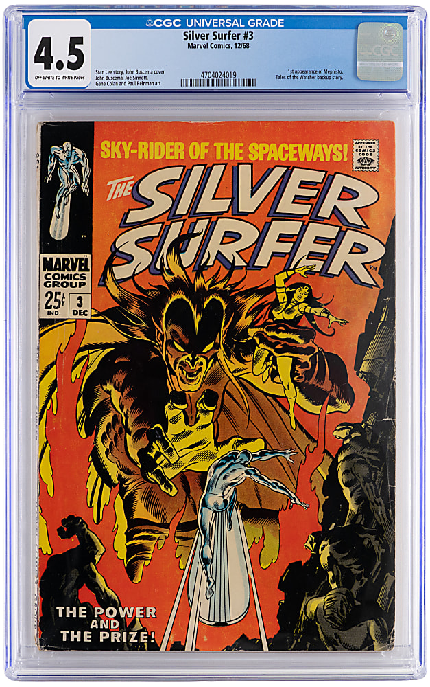 1968 Marvel Comics Silver Surfer #3 First Appearance of Mephisto - CGC 4.5
