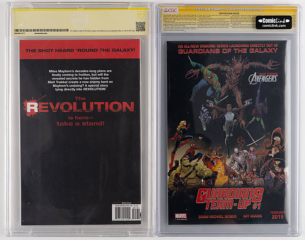 2015-2016 Signed Comic Books (2) with Operation S.I.N. Signed by Hayley Atwell CGC 9.8 & M.A.S.K.: Revolution #1 Dual-Signed by Taron Egerton/Jon Hughes CBCS ART