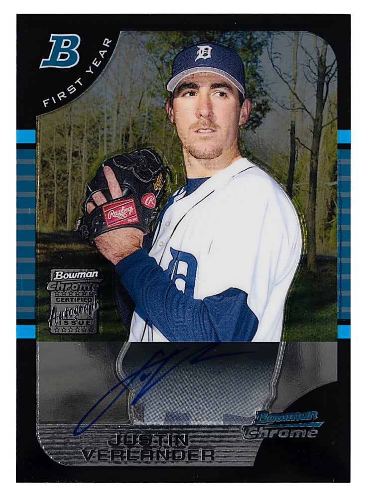 2005 Bowman Chrome #331 Justin Verlander Autograph Rookie