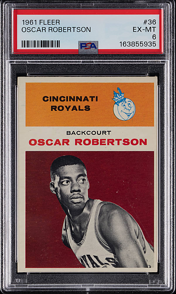 1961-1962 Fleer Basketball #36 Oscar Robertson Rookie PSA EX-MT 6