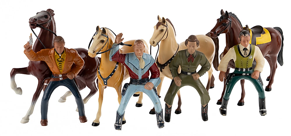 1950s Hartland Western Horse and Riders Sets (4) with Roy Rogers & Dale Evans