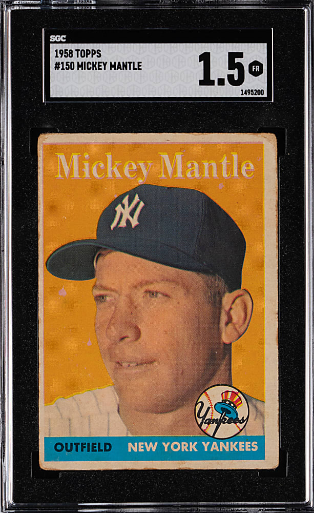 1958 Topps #150 Mickey Mantle SGC FAIR 1.5