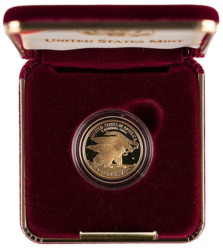 1995 Atlanta Centennial Olympic Games $5 Gold Proof Coin in Presentation Case