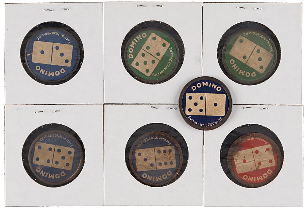 1909-1912 PX7 Sweet Caporal Domino Discs Collection (26) with (7) Hall of Famers Including Christy Mathewson & Cy Young