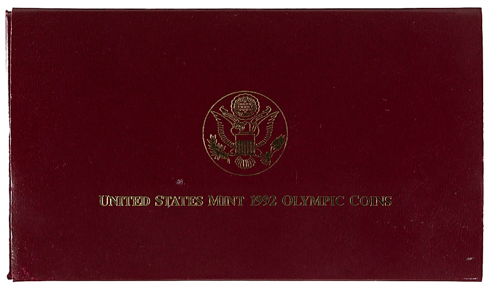 1992 U.S. Mint Olympic Coin Proof Set (3) with $5 Gold Coin in Presentation Case