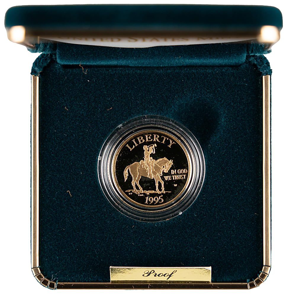 1995 Civil War Battlefield Commemorative $5 Gold Proof Coin in Presentation Case