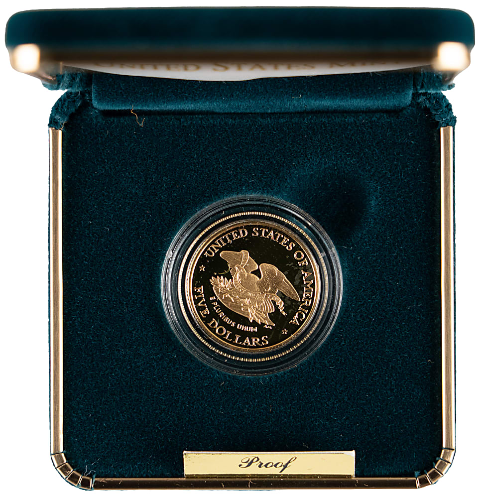 1995 Civil War Battlefield Commemorative $5 Gold Proof Coin in Presentation Case