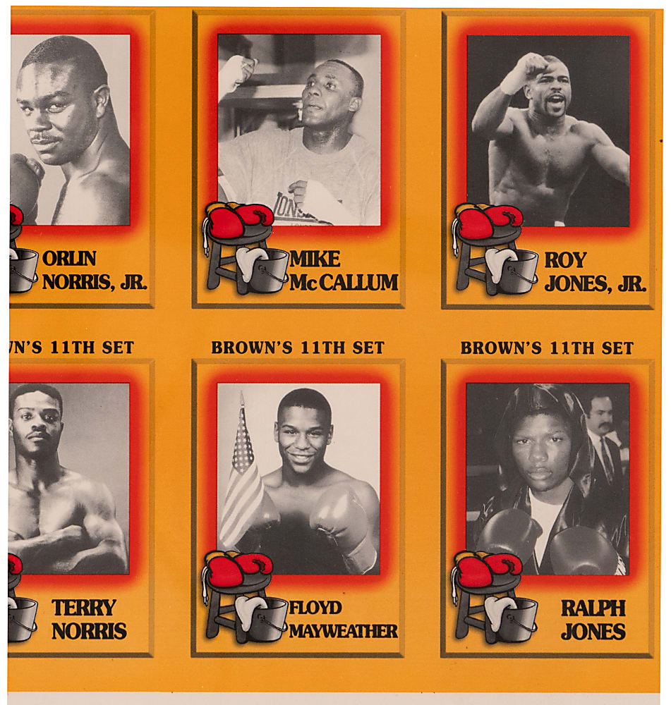 1997 Brown's Boxing Uncut Sheet with Floyd Mayweather Rookie
