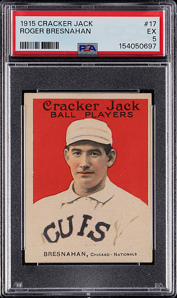 1915 Cracker Jack #17 Roger Bresnahan PSA EX 5