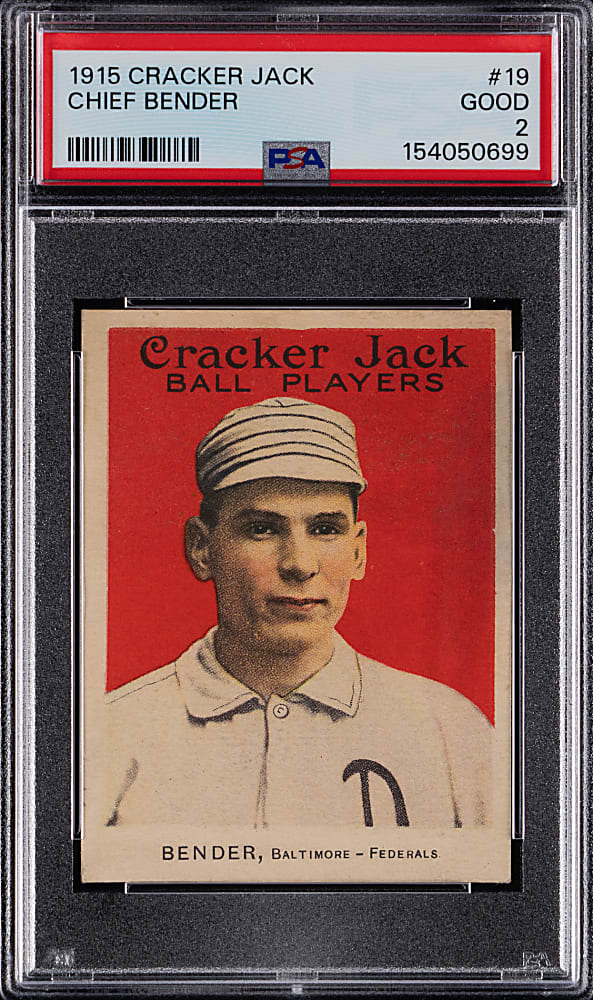 1915 Cracker Jack #19 Chief Bender PSA GOOD 2