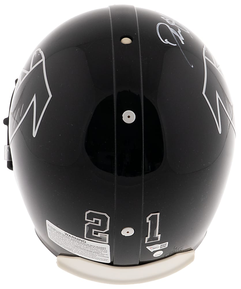 Multi & Single-Signed Football Helmet Trio with Deion Sanders Full-Size Authentic (Fanatics/Steiner)