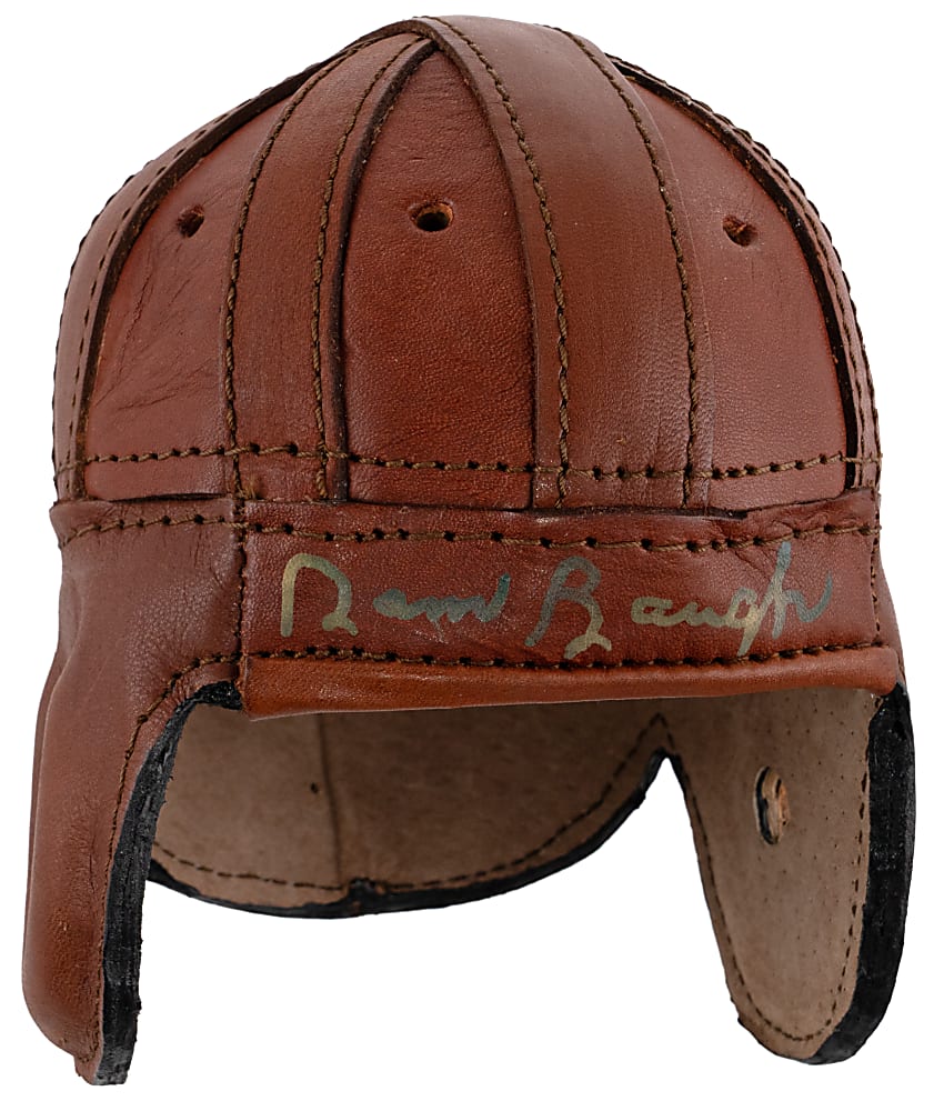 Sammy Baugh Signed Football (Inscribed) & Leather Mini-Helmet Pair - Individually Certified
