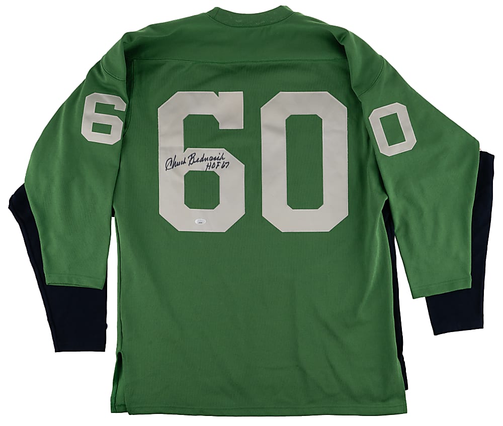 NFL Hall of Famer Signed Jersey Quartet with Chuck Bednarik & Gale Sayers