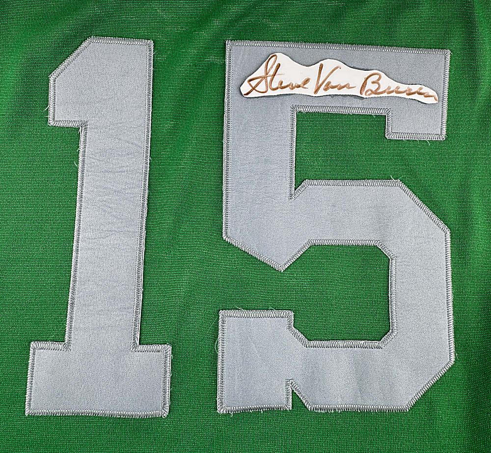 NFL Signed Cuts-on-Jersey Mitchell & Ness Quintet with Graham, Nitschke & Van Buren