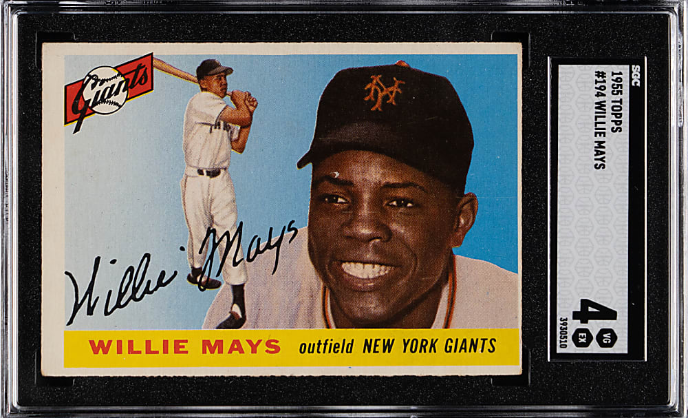 1955 Topps #194 Willie Mays SGC VG/EX 4