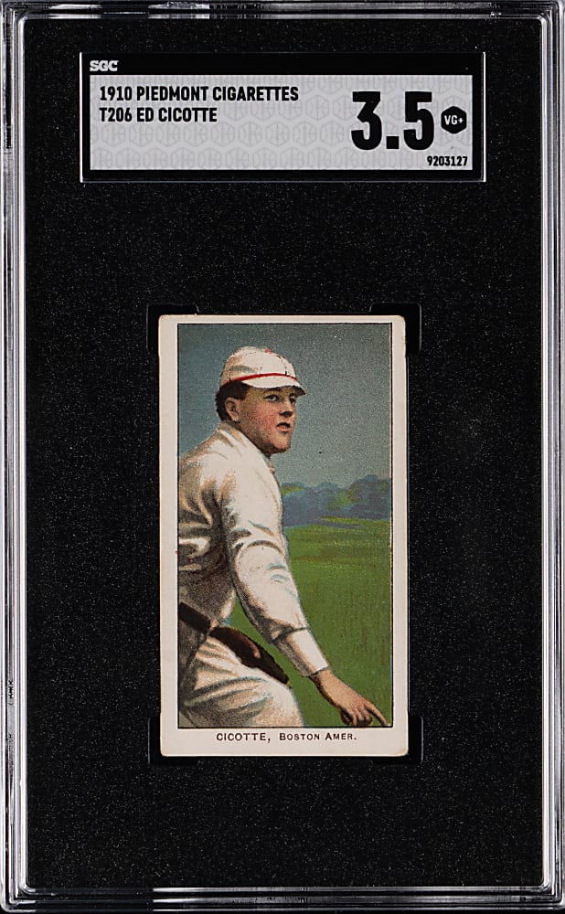 1909-1911 T206 White Border Ed Cicotte SGC VG+ 3.5