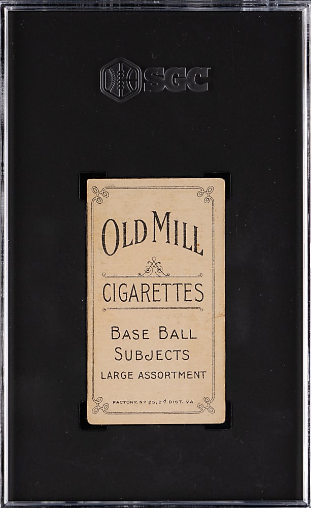 1909-1911 T206 White Border Hal Chase Portrait, Blue Background with Old Mill Back - SGC VG/EX+ 4.5